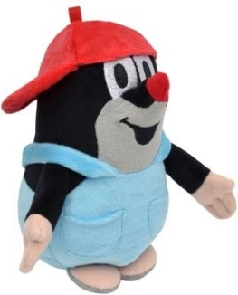 Talpa peluche 16 cm – mutandine blu e cappellino rosso