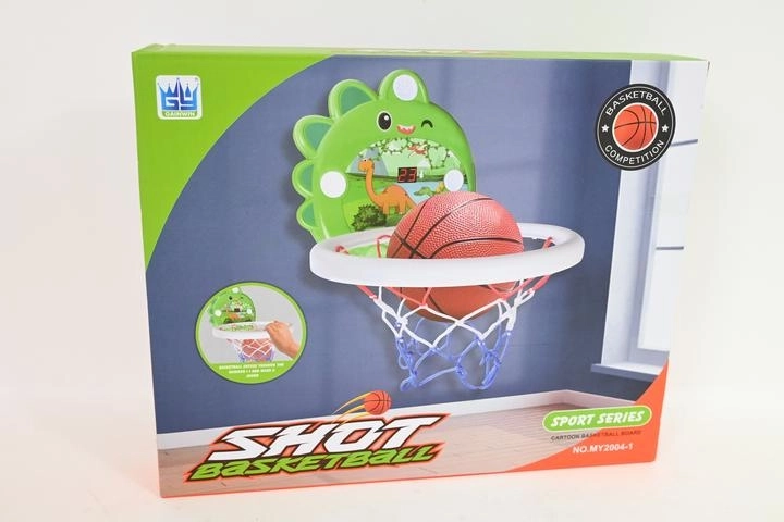 Canestro da basket per bambini con tabellone dinosauro e palla