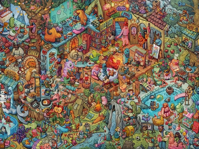Puzzle HEYE 1500 pezzi – divertimento con gli amici, Tiurina (puzzle + poster)