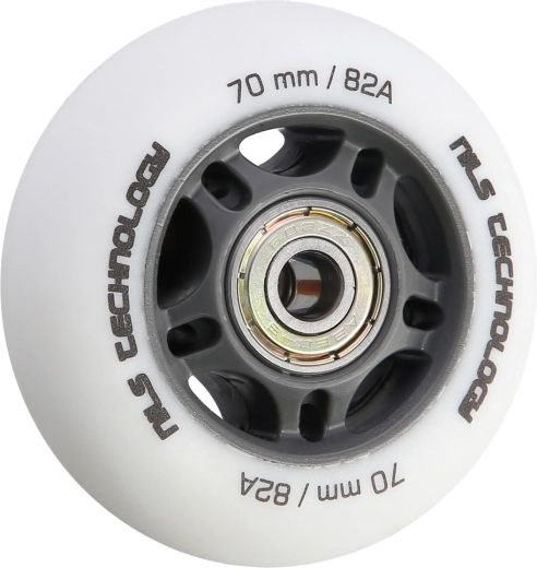 Ruote opache NILS Extreme PU 70 mm 82A con cuscinetti ABEC 9, bianche, 4 pz