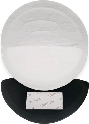 Coppette assorbilatte monouso Mininor nere 24 pz