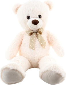 Grande orso di peluche bianco 100 cm