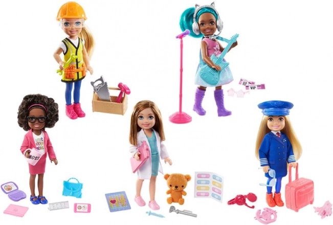 Bambola Barbie Chelsea in diverse professioni
