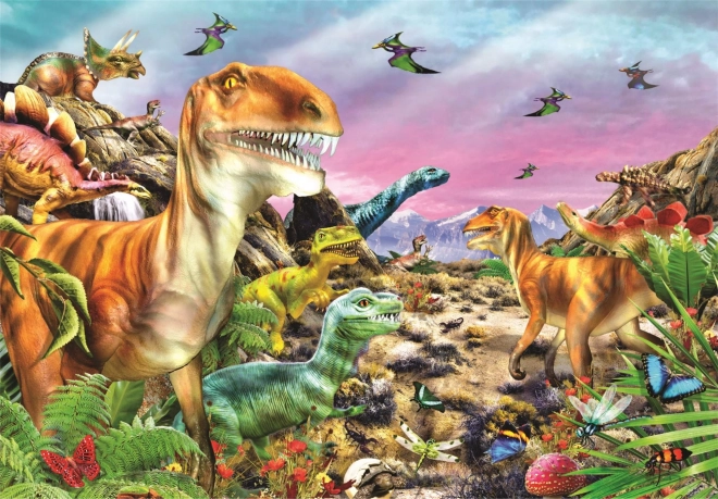 Puzzle Terra dei dinosauri 104 pezzi CLEMENTONI