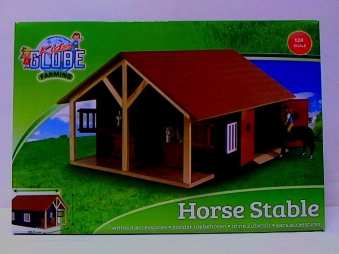 Kids Globe Farming stalla in legno per cavalli 1:24