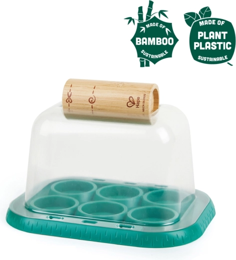 Hape Nature Fun mini serra in bambù per piccoli giardinieri