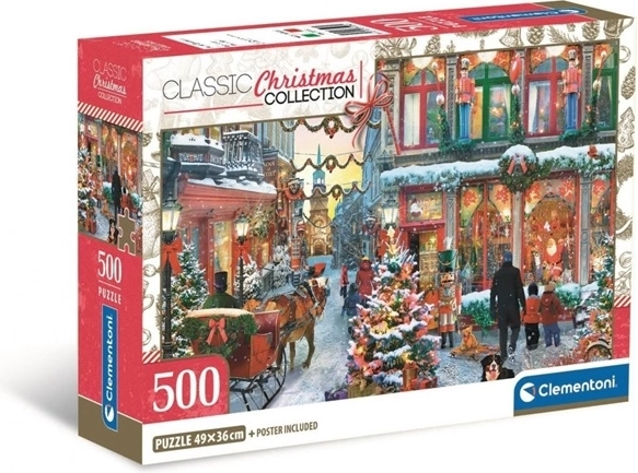 Puzzle Clementoni 500 pezzi Compact Joy of Christmas