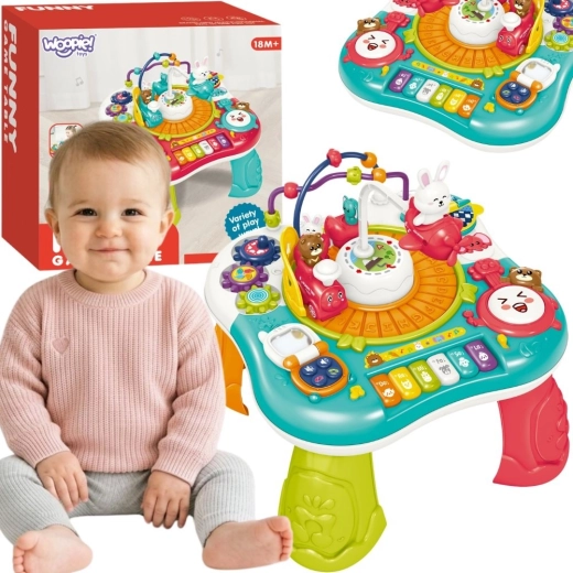 Woopie Baby tavolino educativo interattivo 2 in 1 con pianoforte e suoni
