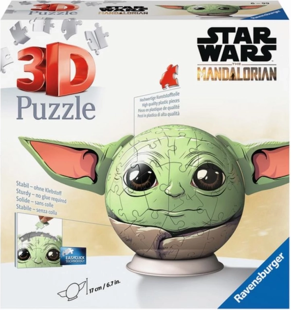 Ravensburger puzzle 3D STAR WARS Mandalorian Grogu – sfera, 72 pezzi