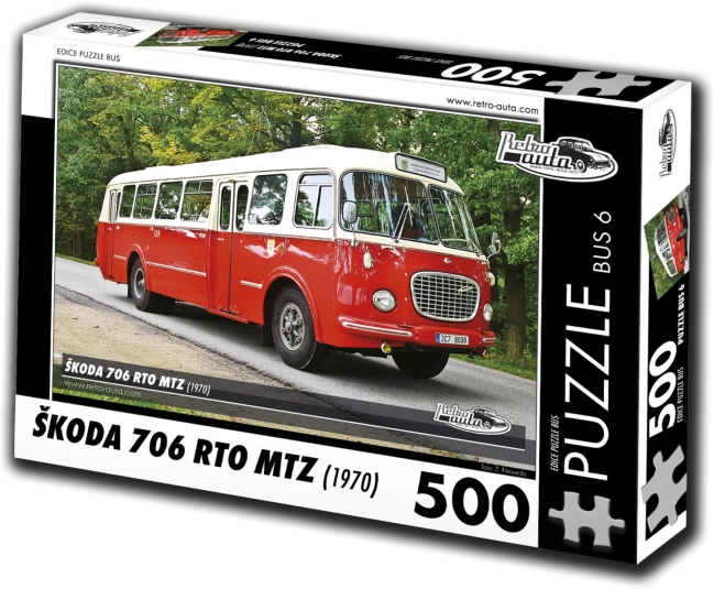 Puzzle RETRO-AUTA Škoda 706 RTO MTZ 500 pezzi