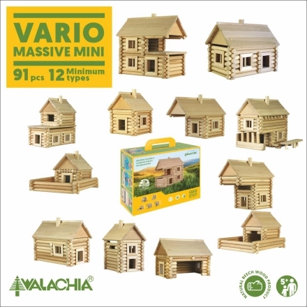 Costruzioni in legno VARIO MASSIVE mini – 91 pezzi