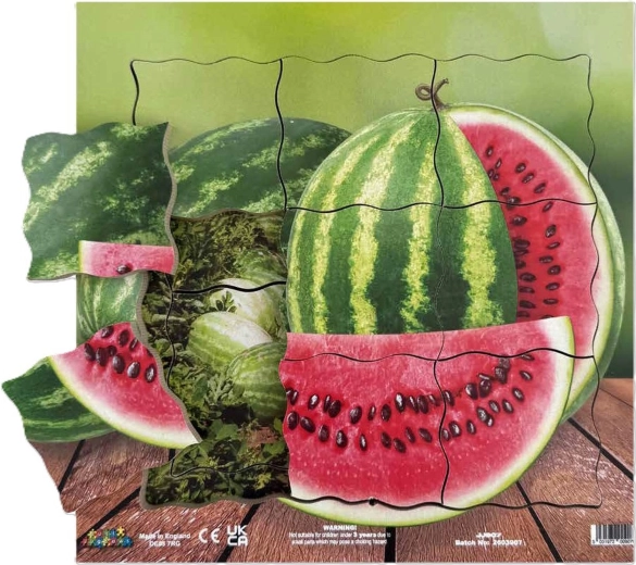 Just Jigsaws anguria e sue fasi di crescita vegetativa – puzzle stratificato in legno, 19 pezzi