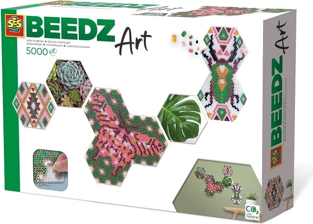 SES Creative Beedz perline da stirare 3D con motivo botanico, 5000 pezzi