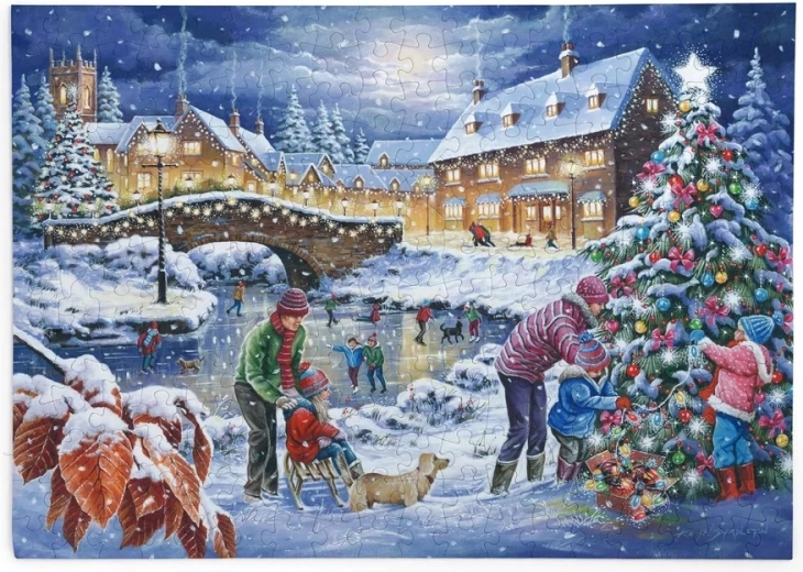 Puzzle House of Puzzles Bagliore delle luci natalizie, 250 pezzi grandi