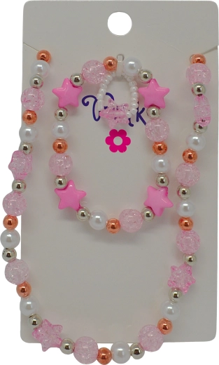 Set creativo collana e bracciale – perle e stelle