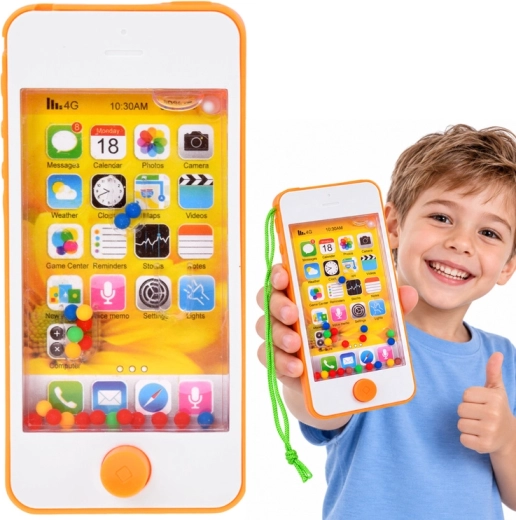 Gioco d'acqua a forma di smartphone con palline
