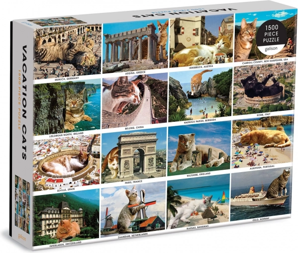 Puzzle Galison gatti in vacanza 1500 pezzi