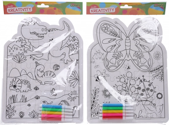 Set creativo puzzle e pennarelli