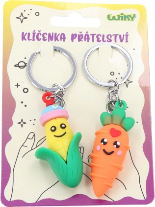 Portachiavi dell'amicizia con motivo di verdure, 2 pz
