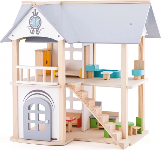 Casa delle bambole con mobili Villa Isabelle