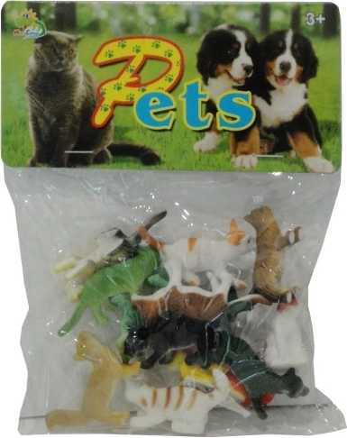 Set di gattini di plastica in sacchetto, 12 pezzi