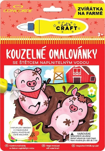 Libretto da colorare magico CONCORDE – animaletti della fattoria