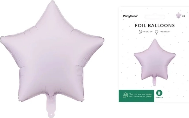 Palloncino in foil a forma di stella viola 48 cm
