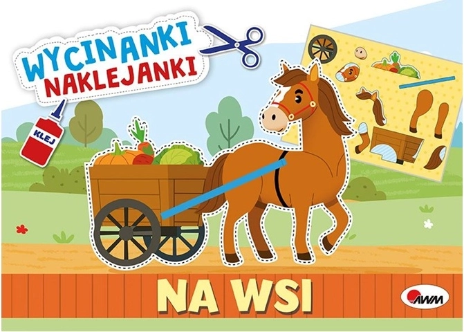 Quaderno creativo da ritagliare e adesivi La campagna
