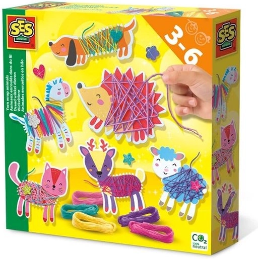 SES avvolgimento di animaletti con filato e decorazione