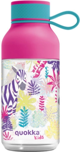 Borraccia per bambini in Tritan Quokka Kids Ice Zebras con laccetto 430 ml