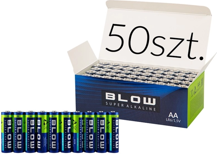 Batterie alcaline AA (LR6) BLOW super alkaline - 50 pezzi