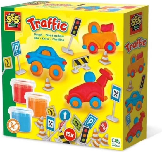 SES Creative pasta modellabile set traffico stradale