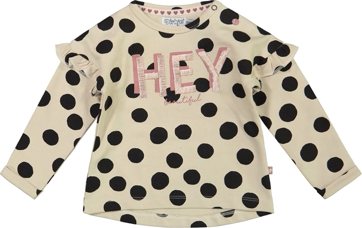 Maglione da bambina Dirkje con volant e pois, taglia 62