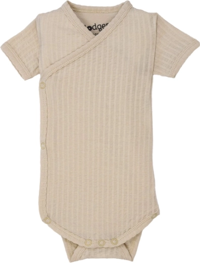 Body per bambini Lodger a maniche corte Seersucker Birch, taglia 80