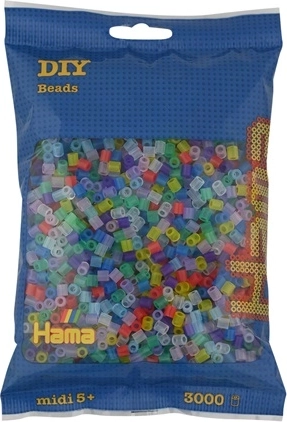 Perline da stirare Hama midi 3000 pz – mix trasparente
