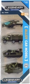 Set di automobiline militari in metallo