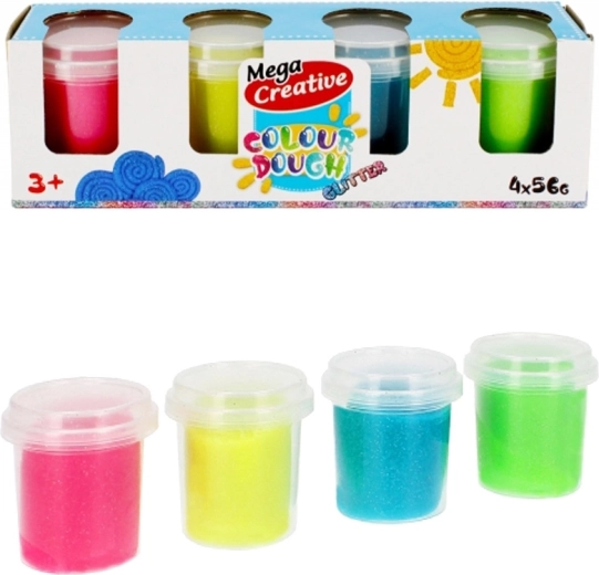 Plastilina glitter in tubetti (4 colori) - 1 pezzo