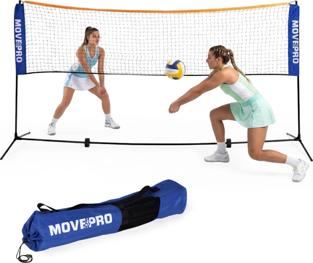 Rete sportiva universale pieghevole MOVEPRO 3 in 1 305 × 140 cm con borsa