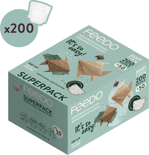 Pannolini usa e getta FEEDO maxi (7–14 kg) – Mensile