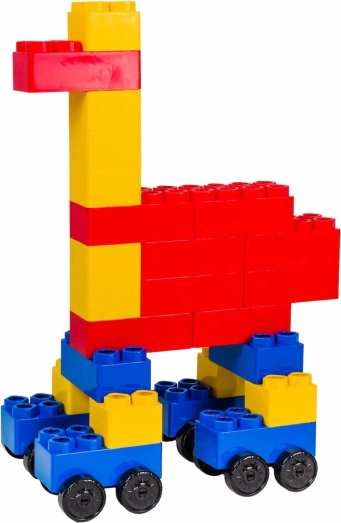 Set di Costruzione Veicoli Giganti e Scivolo 103 pezzi