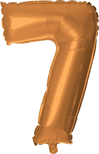 Palloncino in foil TORO numero 7, 30 cm, bronzo