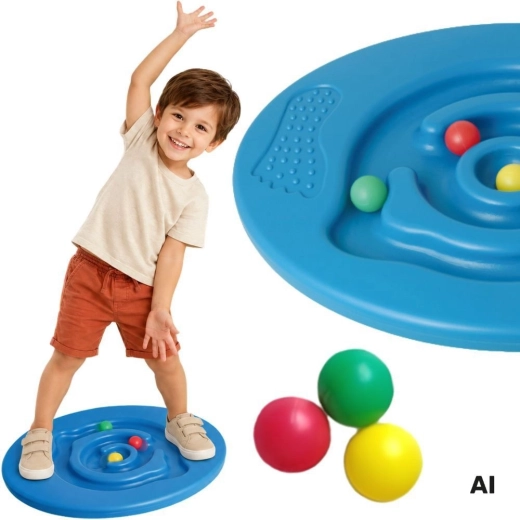 Woopie tavola di equilibrio con labirinto e palline - 1 pezzo