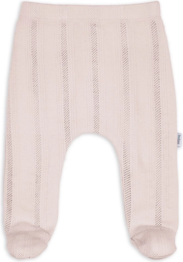 Lodger pantaloni caldi neonatali con piedini pointelle powder taglia 50