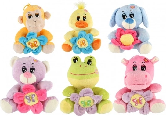 Peluche con fiorellino 18 cm