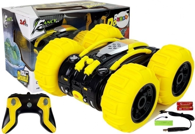 stunt RC anfibio a doppia faccia 1:24 giallo