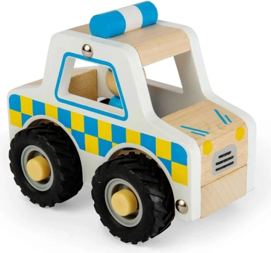 Bigjigs Toys mini auto della polizia in legno