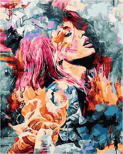 Pittura diamantata Ritratto colorato 30 × 40 cm NORIMPEX