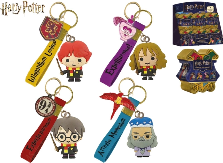 Portachiavi Harry Potter – set da 12 pz, 4 motivi