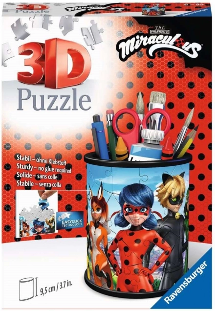 Ravensburger puzzle 3D supporto Miraculous Ladybug e Chat Noir 57 pezzi