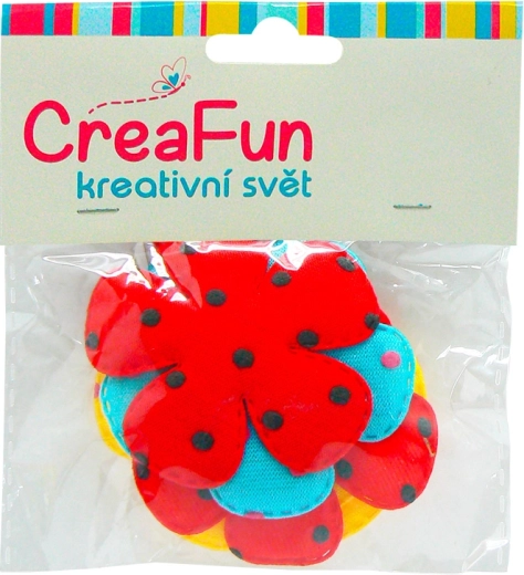 Fiori tessili a pois, set da 5 pz (5,5 cm) – SPARKYS